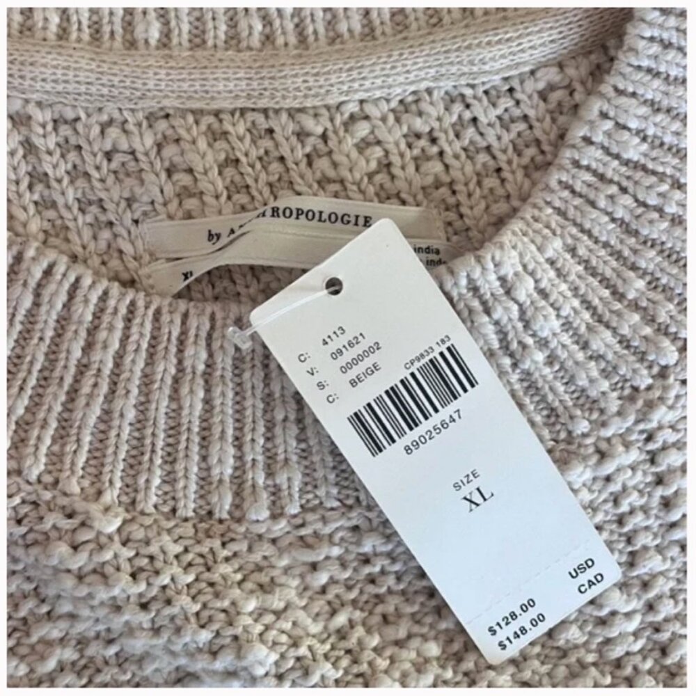 NWT Anthropologie Textured Eyelet Twofer Sweater Vest Top - Picture 10 of 11